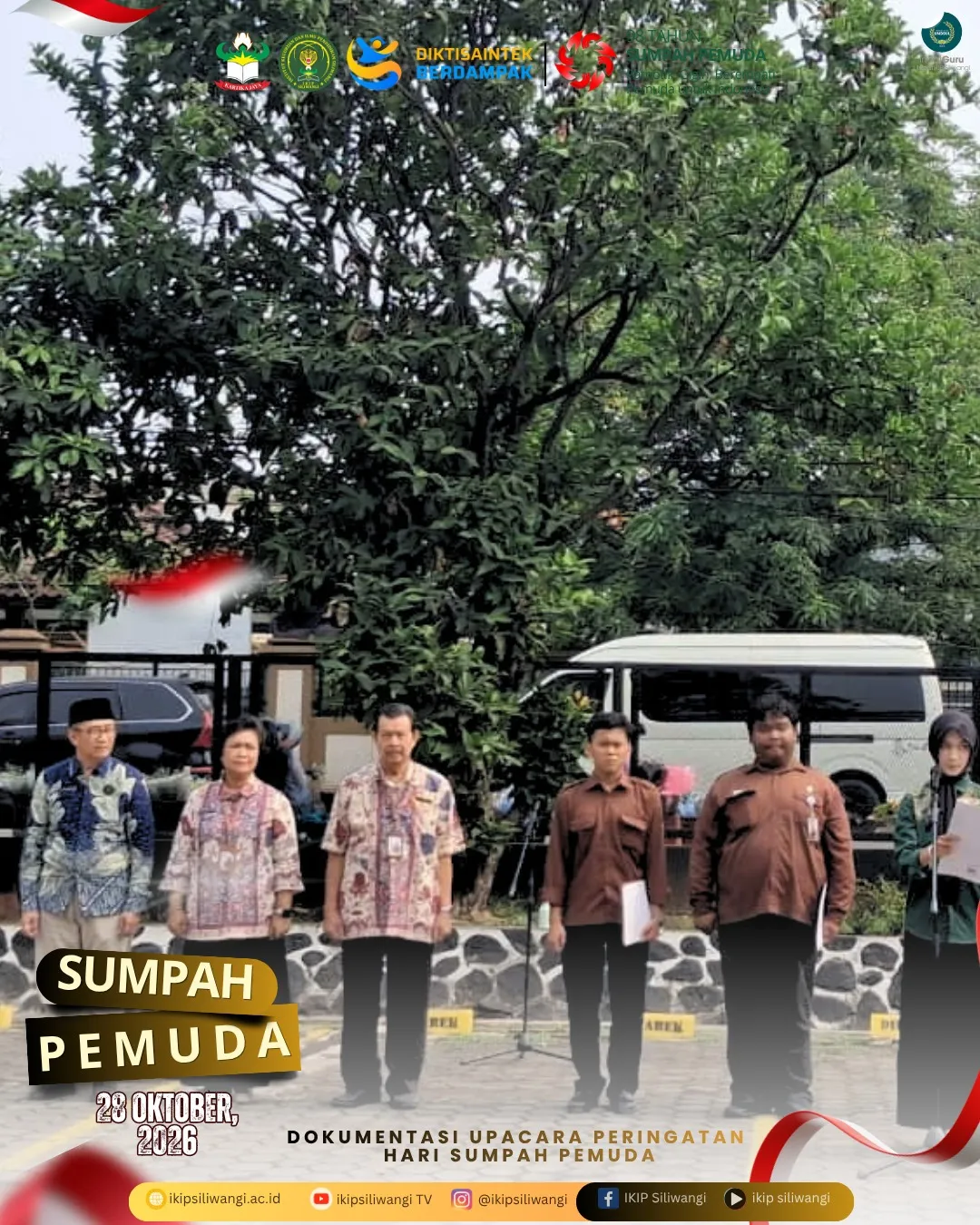 Pimpinan dan petugas upacara Hari Sumpah Pemuda