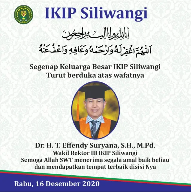 IKIP Siliwangi Berkabung: Wakil Rektor III IKIP Siliwangi Meninggal Dunia