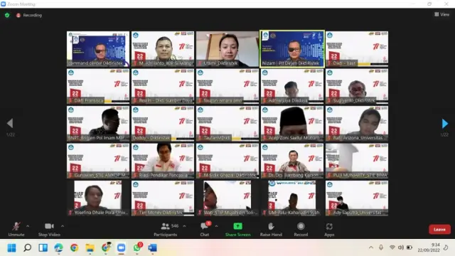 Webinar Rencana Aksi Nasional Penanggulangan Ekstrimisme Berbasis Kekerasan yang Mengarah pada Terorisme di Lingkungan Pendidikan Tinggi
