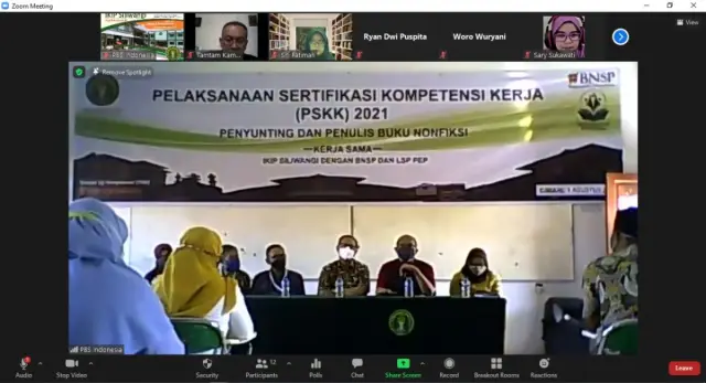 Program Studi Pendidikan Bahasa Indonesai Bekerjasama Dengan LSP Penulis dan Editor Menggelar Uji Sertifikasi Penulis dan Editor Buku